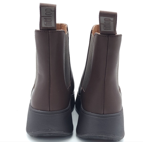 FitFlop Women's F-Mode Chunky Sole Chelsea Boot Chocolate Brown Size 5 - Picture 3 of 7